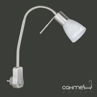 Настінний LED-світильник у розетку Trio Levisto 891010107 матовий нікель/скло алебастр