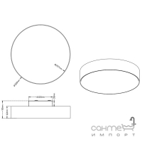 Потолочный LED-светильник Trio Lugano 621911201 белая ткань