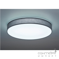 Потолочный LED-светильник с дистанционным управлением Trio Lugano 621915511 серая ткань