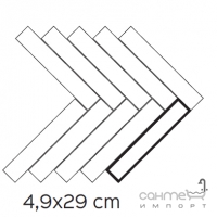 Керамогранитный декор - ёлочка 36,2x41,2 Atlas Concorde Dwell Herringbone Greige Серо-Бежевый