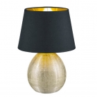 Настольная лампа Trio Reality Luxor R50631079 керамика золото/черная ткань
