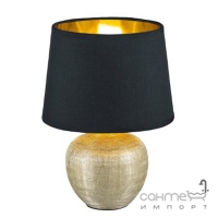 Настільна лампа Trio Reality Luxor R50621079 кераміка золото/чорна тканина