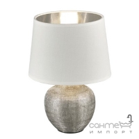 Настольная лампа Trio Reality Luxor R50621089 керамика серебро/белая ткань