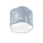 Потолочный светильник Trio Moony 602300145 голубая ткань с декором звездное небо