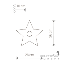 Настінний дитячий світильник Nowodvorski Toy-star 9376 сірий