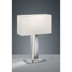 Настільна лампа Trio Nestor 575210289 срібло/біла тканина
