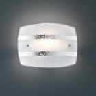 Настенный светильник Trio Nikosia 208700189 серебро/белое матовое стекло