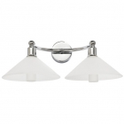 Настінний світильник для ванної кімнати Nowodvorski Milton 5265 хром/біле скло