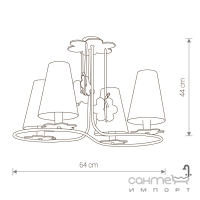 Люстра для детской комнаты Nowodvorski Praslin 5303 белый/розовый