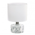 Настольная лампа Trio Orlando 503900101 керамика белый мрамор/белая ткань