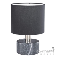 Настольная лампа Trio Orlando 503900102 керамика черный мрамор/черная ткань