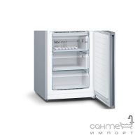 Отдельностоящий двухкамерный холодильник с нижней морозильной камерой Bosch KGN39XI326 серебристый