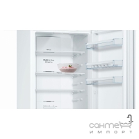 Отдельностоящий двухкамерный холодильник с нижней морозильной камерой Bosch KGN39XW326 белый