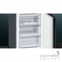 Окремий двокамерний холодильник із нижньою морозильною камерою Siemens KG39NXX316 чорний