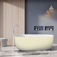Окремостояча ванна з литого каменю Balteco Marin 179 біла всередині/кольорова зовні