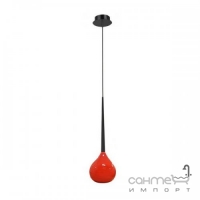 Подвесной светильник Azzardo Aga-1 AZ1063 черный/красное стекло
