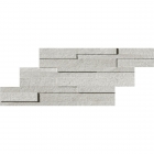 Керамогранітний декор мозаїка-цеглини 3D 28x55 Atlas Concorde Klif Brick 3D White Світло-Сірий