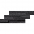 Керамогранітний декор мозаїка-цегла 3D 28x55 Atlas Concorde Klif Brick 3D Dark Чорний