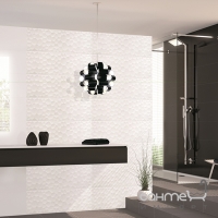 Настінна плитка декор Azteca Unik R90 Bubbles White Mat 30x90