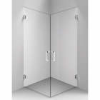 Кутова квадратна душова кабіна Balteco Concept4 90x90х200 хром/прозоре скло