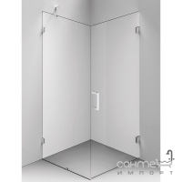 Кутова квадратна душова кабіна Balteco Concept1 90x90х200 хром/прозоре скло
