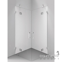 Кутова квадратна душова кабіна Balteco Concept3 90x90х200 хром/прозоре скло