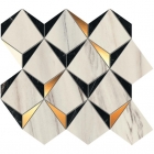 Керамическая мозаика для стен 32,9x35,8 Atlas Concorde Marvel Dream Mosaic Diamonds Bianco-Black Белая-Черная