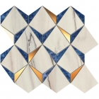 Керамическая мозаика для стен 32,9x35,8 Atlas Concorde Marvel Dream Mosaic Diamonds Bianco-Ultramarine Белая-Синяя