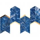 Керамическая мозаика для стен 17x41,4 Atlas Concorde Marvel Dream Chevron Ultramarine Синяя