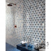 Керамическая мозаика для стен 32,9x35,8 Atlas Concorde Marvel Dream Mosaic Diamonds Bianco-Ultramarine Белая-Синяя