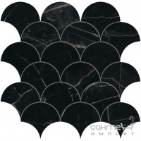Керамическая мозаика для стен 29x29,2 Atlas Concorde Marvel Dream Mosaic Fan Black Atlantis Черная