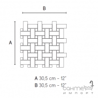 Мозаичная декорация 30,5x30,5 Atlas Concorde Marvel Dream Basket Weave Matt Bianco Fantastico Белая