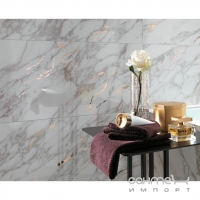 Настенный декор под мрамор с золотыми прожилками 40x80 Atlas Concorde Marvel Edge Imperial White Gold Vein 1