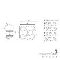 Декоративная мозаика для стен 25,1x29 Atlas Concorde Marvel Edge Gold Hex Sable-Brown Бежевая-Коричневая