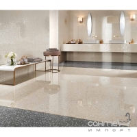 Керамогранит полированный 45x90 Atlas Concorde Marvel Gems Terrazzo Lappato Pearl Светло-Серый