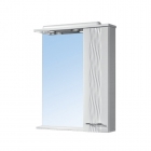 Зеркальный шкафчик с подсветкой Мойдодыр Аква СШ-65х80 белый