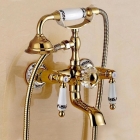 Змішувач для ванни з душовим гарнітуром Art Design Deco-3 6133-C11 DGL золото