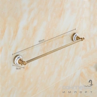 Тримач для рушників Art Design Deco DB037 бронза/біла кераміка