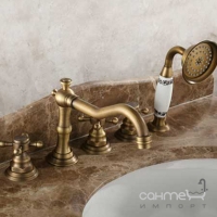 Смеситель для ванны врезной на 5 отверстий Art Design Deco 1315DBR бронза