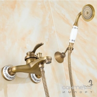Змішувач для ванни із душовим гарнітуром Art Design Deco B23DBR бронза
