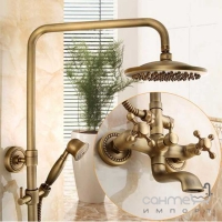 Смеситель для ванны с душевой стойкой Art Design Deco 00-6132 DBR бронза