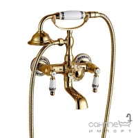 Смеситель для ванны с душевым гарнитуром Art Design Deco-3 6133-C11 DGL золото