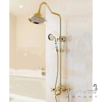 Смеситель для ванны с душевой стойкой Art Design Deco 6133-1 DGL золото/керамика