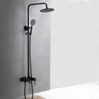 Смеситель для ванны с душевой стойкой Art Design 800400-03BL матовый черный