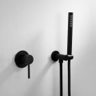 Змішувач для душу прихованого монтажу із душовим гарнітуром Art Design Nice 3454 матовий чорний