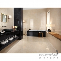 Керамогранит полированный 75x150 Atlas Concorde Marvel Stone Lappato Cream Prestige Светло-Бежевый