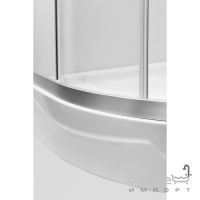 Полукруглая душевая кабина AM.PM Bliss Solo Slide 90 W56G-315-090MT профиль сатин, стекло прозрачное