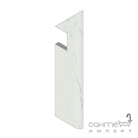 Кутовий елемент плінтуса 7,2x30 Scala Dx Carrara Pure Білий