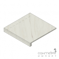 Ступень угловая, левая 33x33 Atlas Concorde Marvel Stone Scalino Angolare Sx Bianco Dolomite Белая