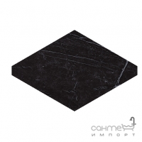 Ступень угловая, правая 33x33 Atlas Concorde Marvel Stone Scalino Angolare Dx Nero Marquina Черная